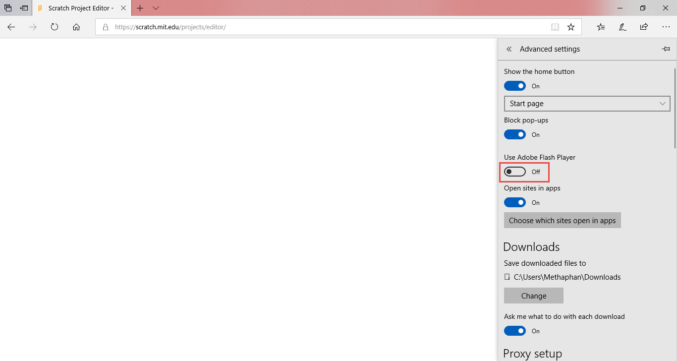 Microsoft Edge – วิธีเปิดใช้งาน Flash Player