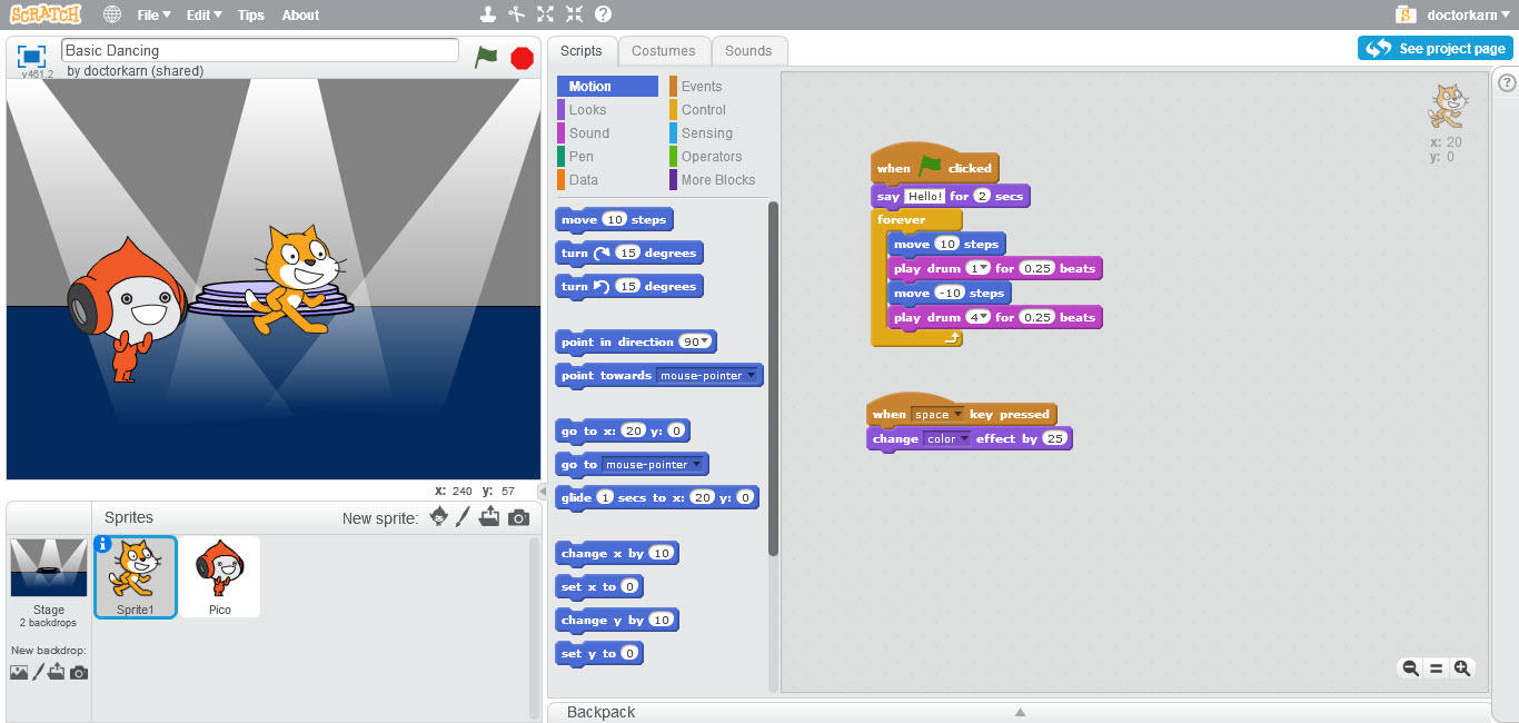 สร้างเกมส์ด้วย Scratch : ตอนที่ 0 – รู้จักภาษา Scratch